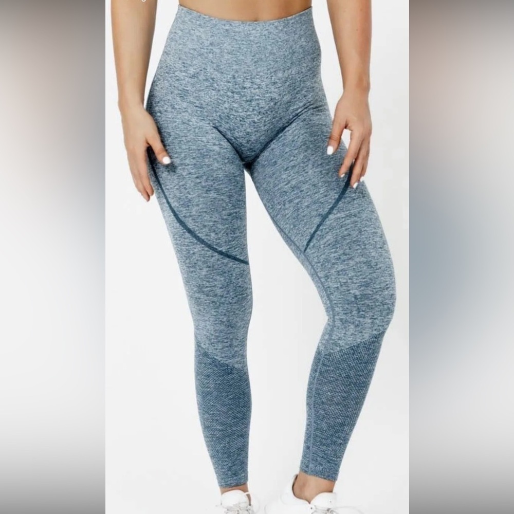 ACTA Women's‎ Blue Seamless High Waist  Athletics Leggings Small